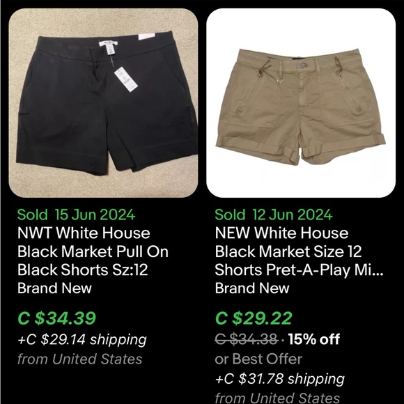 NWT White House Black Market Short / Size 12 / Multi Color / New - Picture 7 of 7